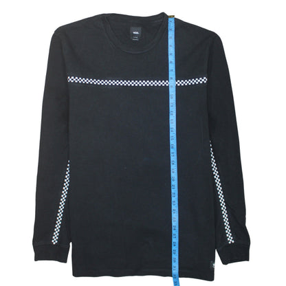 Vans Mens Black XL Long Sleeve Crew Neck Sweatshirt Checker Print