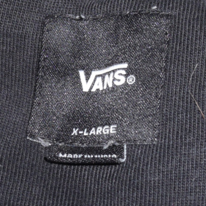Vans Mens Black XL Long Sleeve Crew Neck Sweatshirt Checker Print