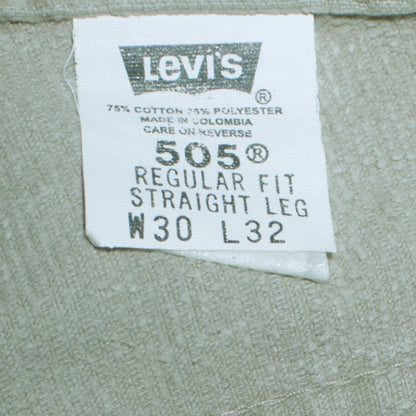 Levi's Men's Beige Corduroy 505 Regular Fit Straight Trousers W30 L32