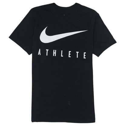 Nike Men's Black Athlete Dri-FIT Logo Short Sleeve Sports T-Shirt Size S