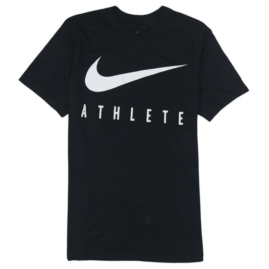 Nike Men's Black Athlete Dri-FIT Logo Short Sleeve Sports T-Shirt Size S