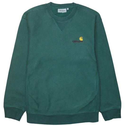 Carhartt Men's Green Crew Neck Pullover Sweatshirt Size S