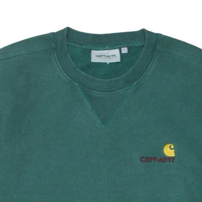 Carhartt Men's Green Crew Neck Pullover Sweatshirt Size S
