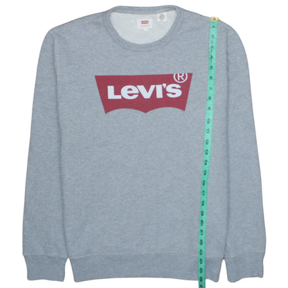 Levi's Men's Grey Logo Pullover Crew Neck Sweatshirt Size S