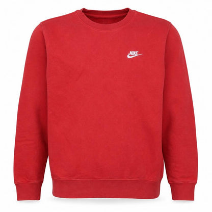 Nike Mens Red Crew Neck Pullover Sweatshirt Size S