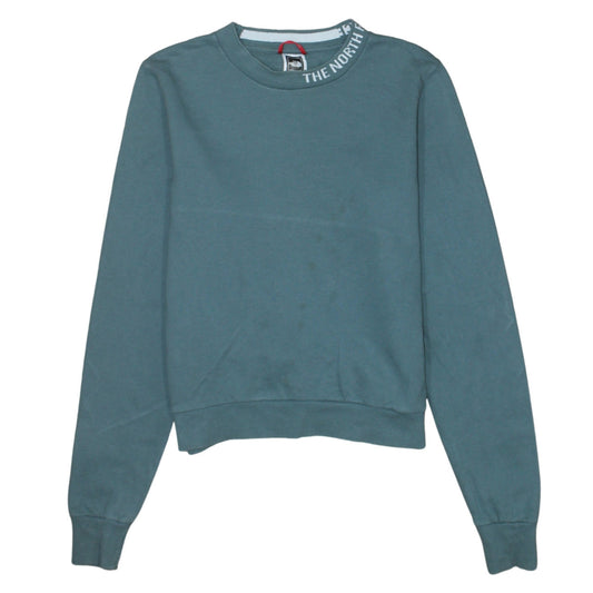The North Face Womens Green Crew Neck Pullover Sweatshirt Size S