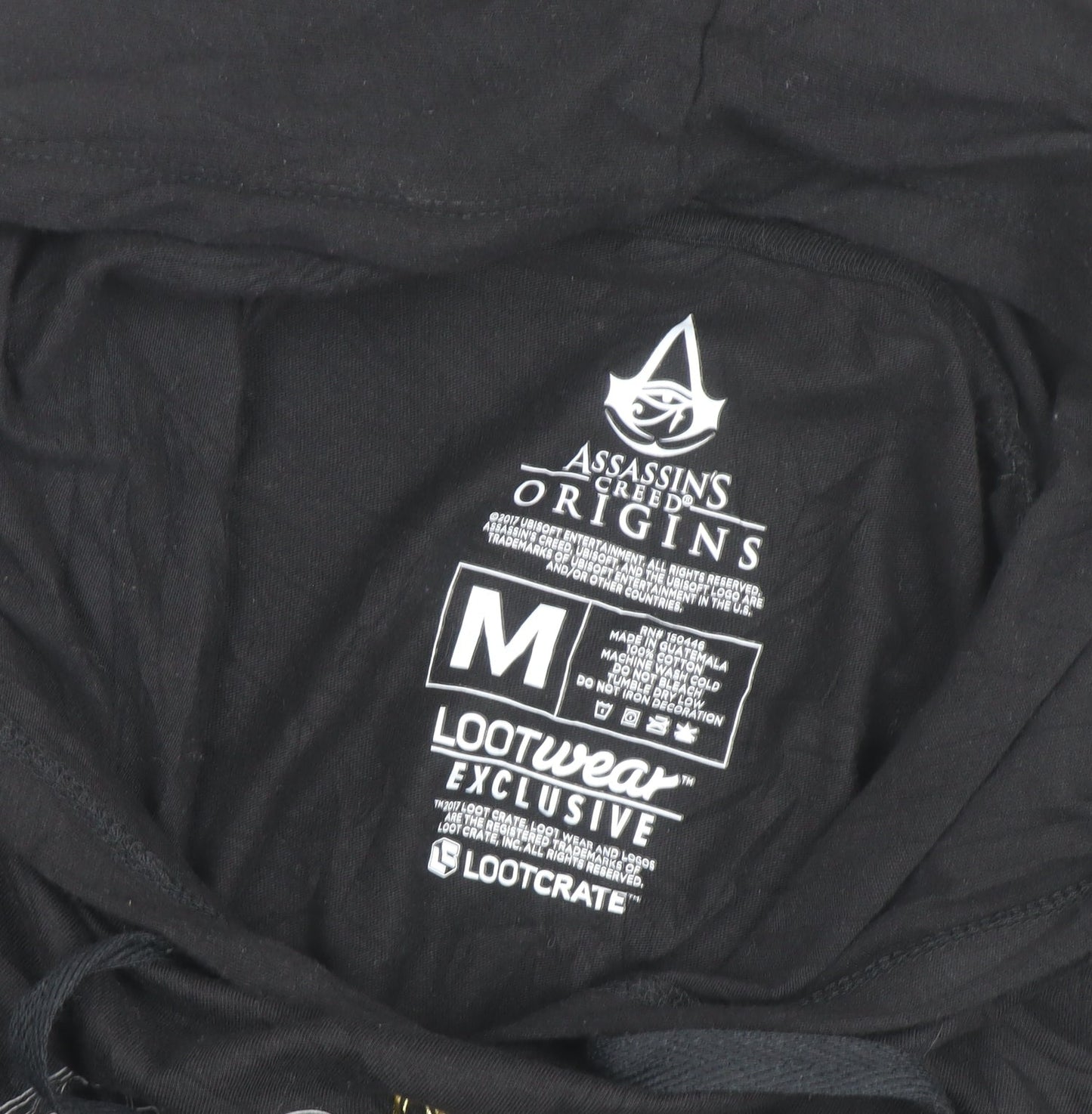 Lootcrate Assassin’s Creed Origins Men’s Black Hoodie Top Size M