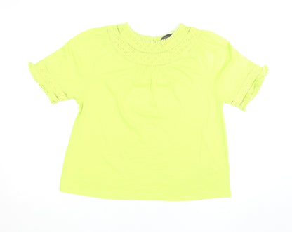 Marks and Spencer Women’s Yellow Cotton Tunic Blouse Size 12