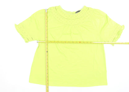Marks and Spencer Women’s Yellow Cotton Tunic Blouse Size 12