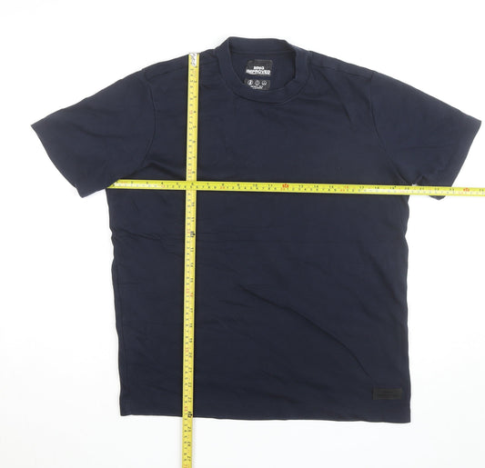 MNG Improved Men's Blue Cotton Crew Neck Short Sleeve T-Shirt Size M