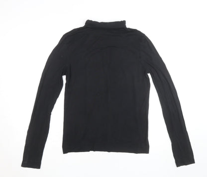 Joseph Women’s Black Roll Neck Long Sleeve Jersey Top Size M