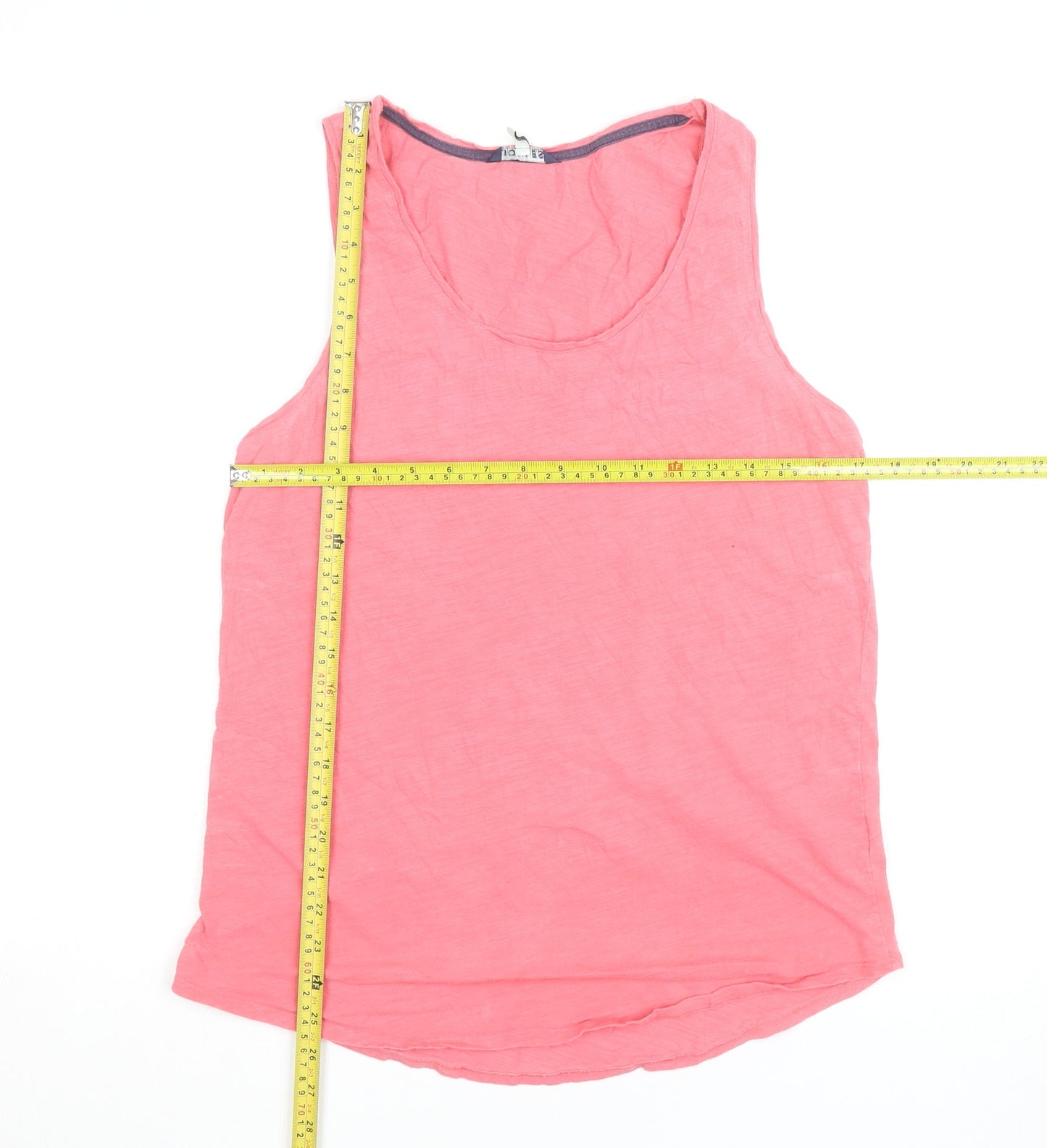Joules Women's Pink Cotton Tank Top UK 10 Sleeveless Casual