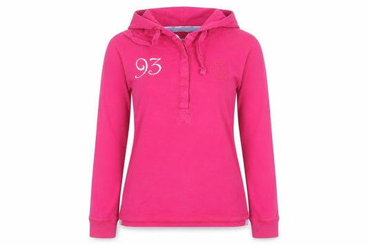 Crew Clothing Womens Pink Size 12 Henley Hoodie Cotton Blend