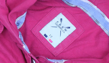 Crew Clothing Co. Womens Pink Size 12 Henley Hoodie Cotton Blend