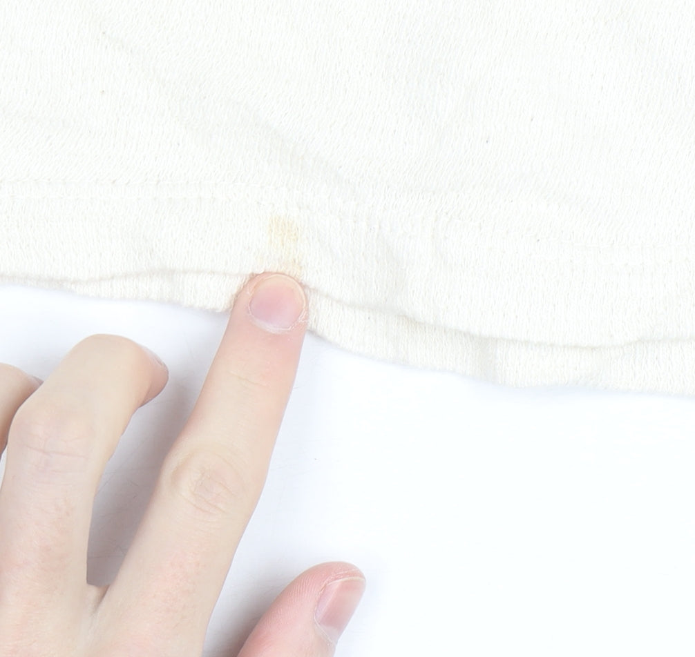 Womens UK Size S Pull & Bear Ivory Basic Tank