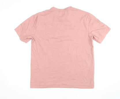 Fender Men's Pink Graphic Guitar Print Short Sleeve T-Shirt Medium