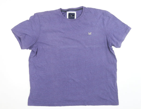Crew Clothing Company Men’s Purple 2XL Cotton Crew Neck T-Shirt