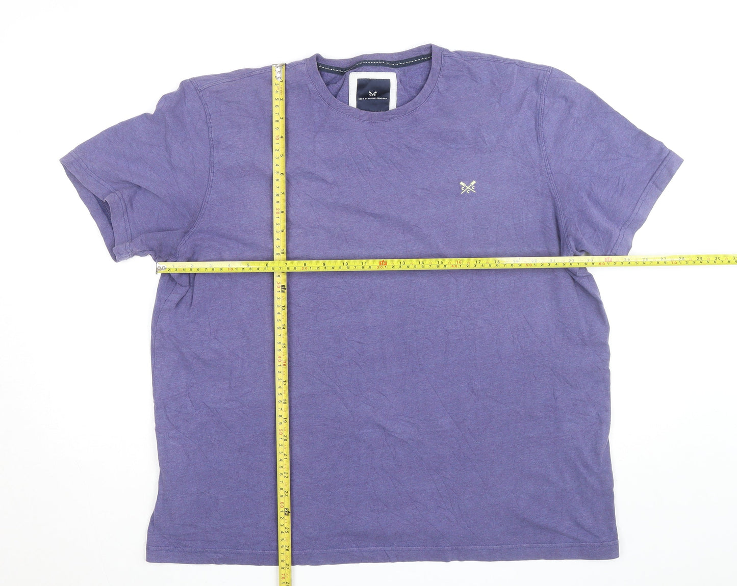 Crew Clothing Company Men’s Purple 2XL Cotton Crew Neck T-Shirt