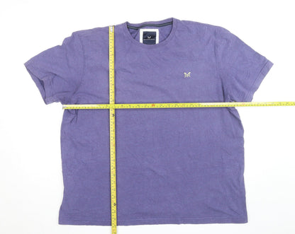 Crew Clothing Company Men’s Purple 2XL Cotton Crew Neck T-Shirt