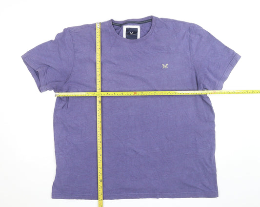 Crew Clothing Company Men’s Purple 2XL Cotton Crew Neck T-Shirt