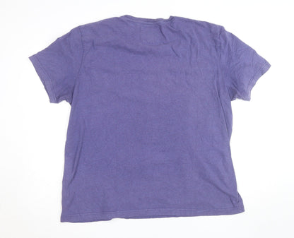 Crew Clothing Company Men’s Purple 2XL Cotton Crew Neck T-Shirt