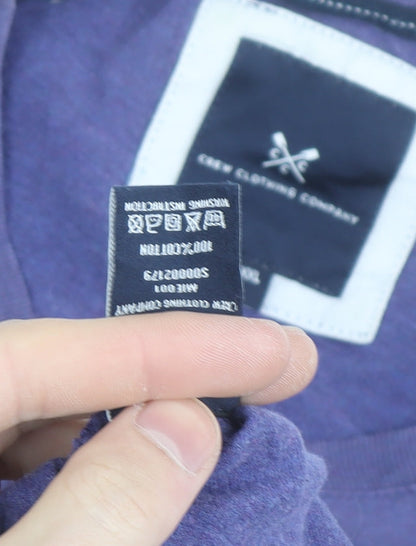 Crew Clothing Company Men’s Purple 2XL Cotton Crew Neck T-Shirt