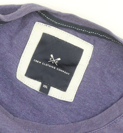 Crew Clothing Company Men’s Purple 2XL Cotton Crew Neck T-Shirt