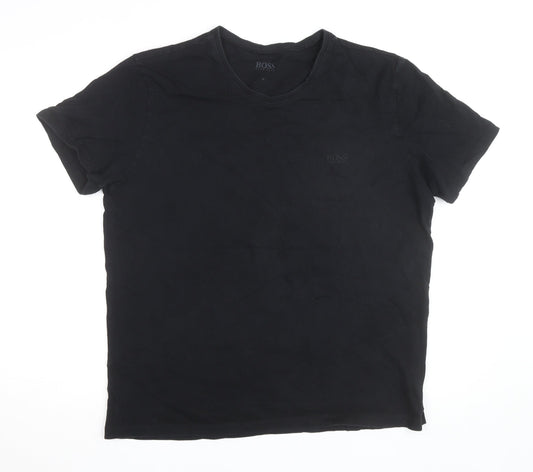Hugo Boss Men's Black XL Cotton Crew Neck T-Shirt