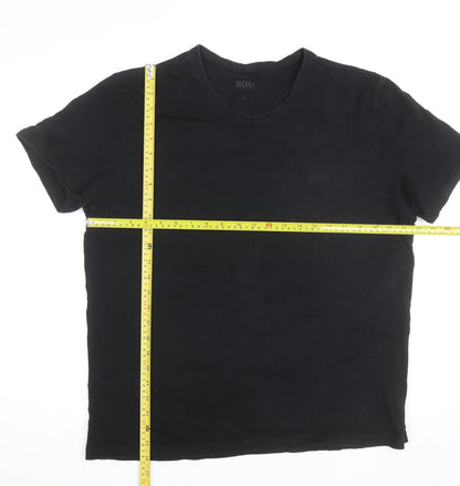Hugo Boss Men's Black XL Cotton Crew Neck T-Shirt