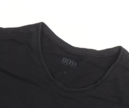 Hugo Boss Men's Black XL Cotton Crew Neck T-Shirt