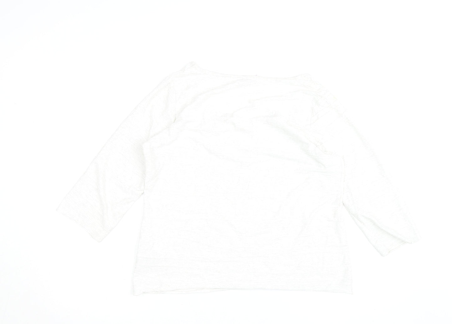 Marks and Spencer Per Una Women's White 3/4 Sleeve Basic T-Shirt Size 16