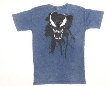 Marvel Boys Blue Venom Superhero Graphic Crew Neck Cotton T-Shirt 10 Years
