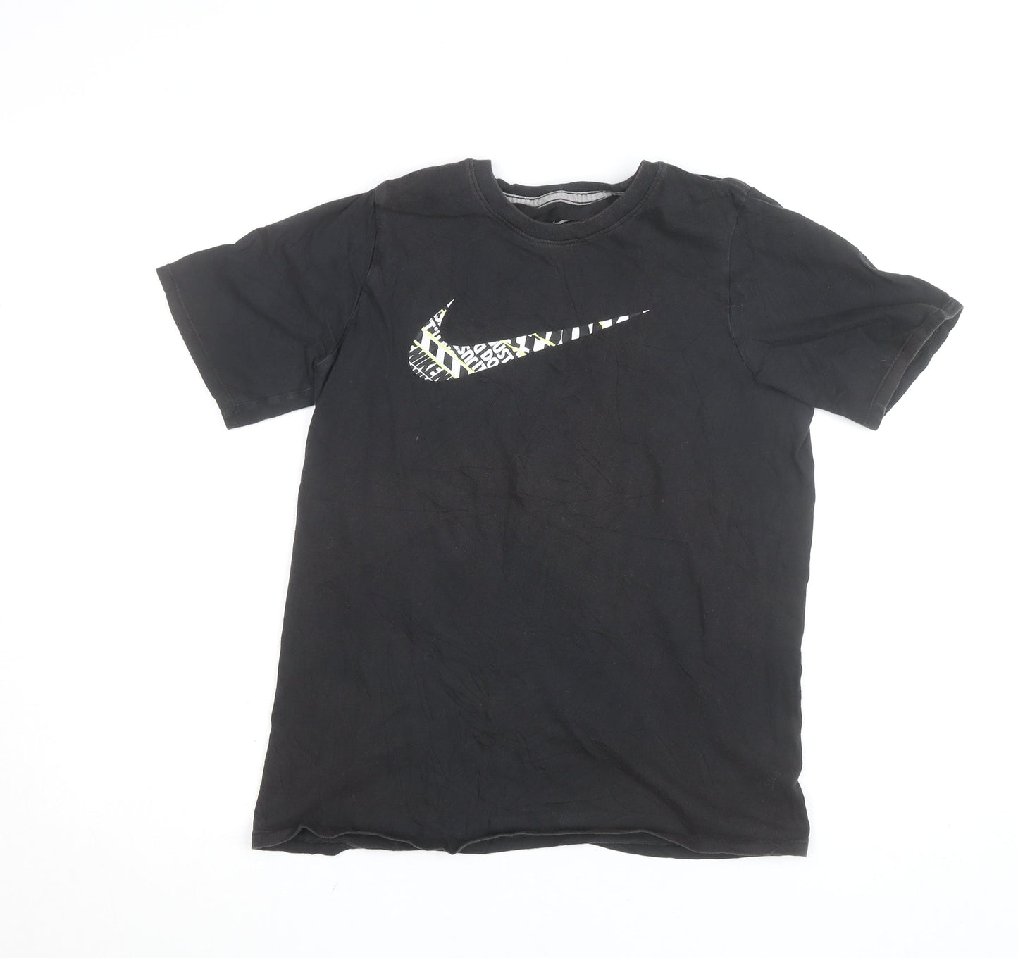 Nike Teens Black XL Athletic Fit Graphic Logo T-Shirt