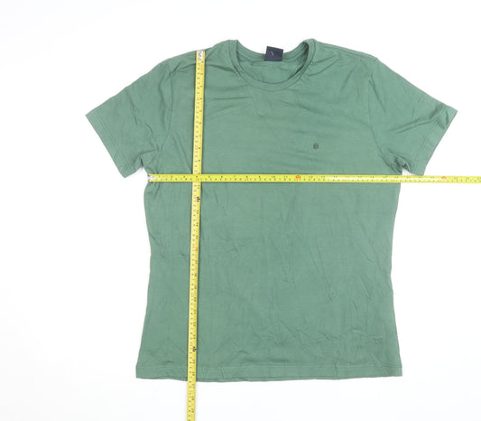 Highstil Men's Green Slim Fit Cotton Elastane T-Shirt G