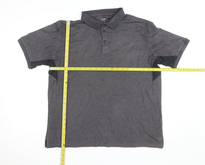 Decathlon Men's Grey Polo Shirt L Athletic Fit Moisture Wicking