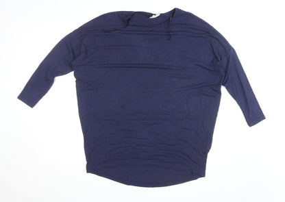 ONLY Carmakoma Women's Blue 3/4 Sleeve Relaxed Jersey Top Size 20