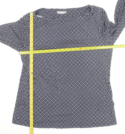 Marks and Spencer Womens Blue Geometric Tunic Blouse Size 16