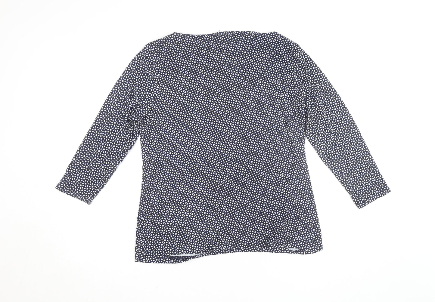 Marks and Spencer Womens Blue Geometric Tunic Blouse Size 16