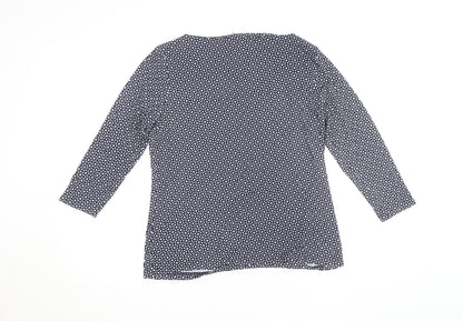Marks and Spencer Womens Blue Geometric Tunic Blouse Size 16