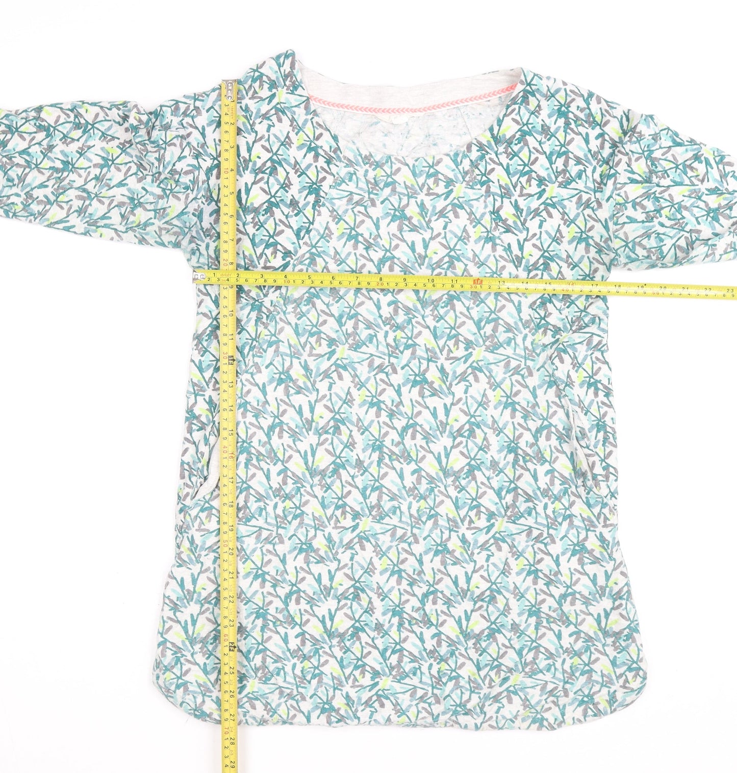 White Stuff Women's Multicoloured Floral Cotton Tunic Top Size 10