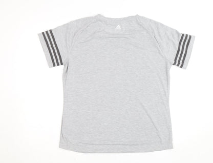 Adidas Men's Grey XL Climalite Short Sleeve Sports T-Shirt
