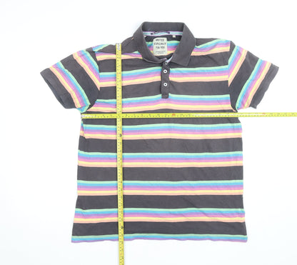 Scotch & Soda Men's Multicoloured Striped XL Polo T-Shirt