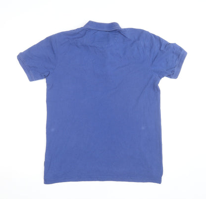 Beverly Hills Polo Club Men's Blue Cotton Polo Shirt Medium