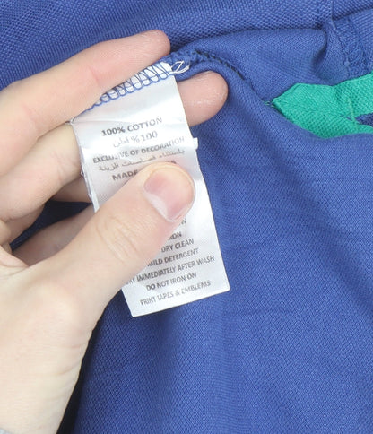 Beverly Hills Polo Club Men's Blue Cotton Polo Shirt Medium