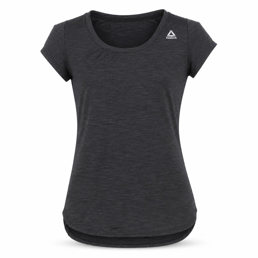 Reebok Womens Black XS Athletic T-Shirt Lightweight Gym Top