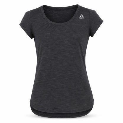 Reebok Womens Black XS Athletic T-Shirt Lightweight Gym Top