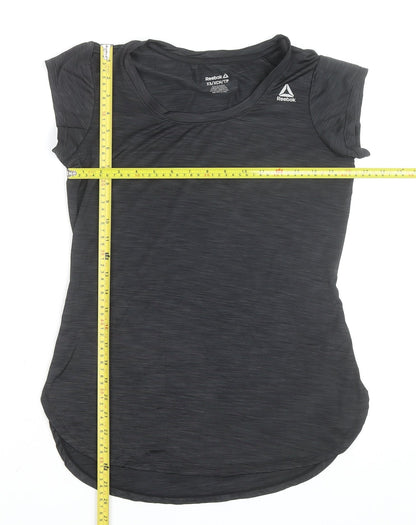Reebok Womens Black XS Athletic T-Shirt Lightweight Gym Top