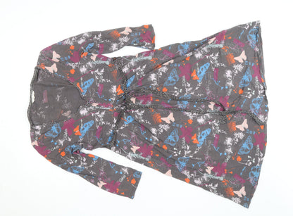 Holly Willoughby Women’s Multicoloured Butterfly Print Jersey Wrap Dress Size 12