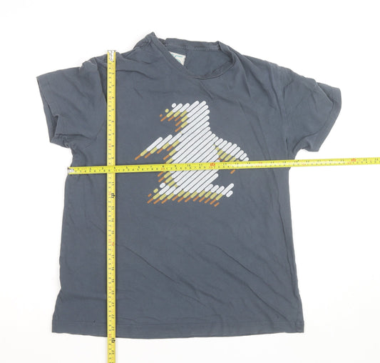 Original Penguin Men's Grey Graphic Cotton Crew Neck T-Shirt Size M