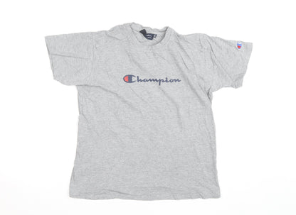 Champion Boys Grey Crew Neck Short Sleeve Sports T-Shirt Size 13 Years